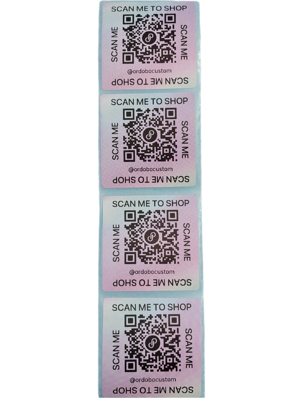 50 Custom QR Code Stickers